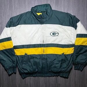 Vintage Green Bay Packers Locker Line puffer jacket